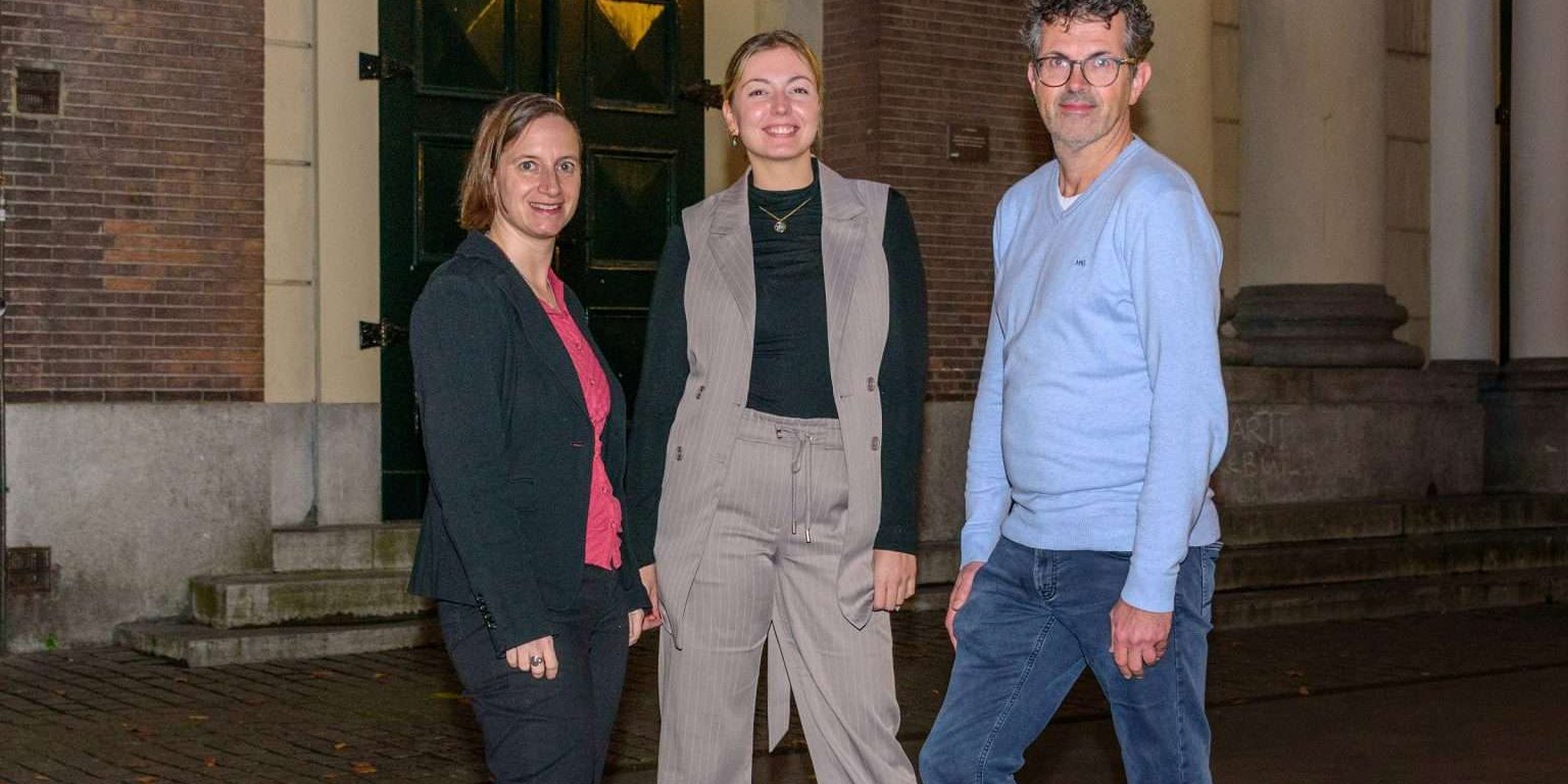 Erica van der Muren (l) en Albert Bienefelt van Helden van Breda, samen met Lieke van Boxtel. FOTO JILLE ZUIDEMA