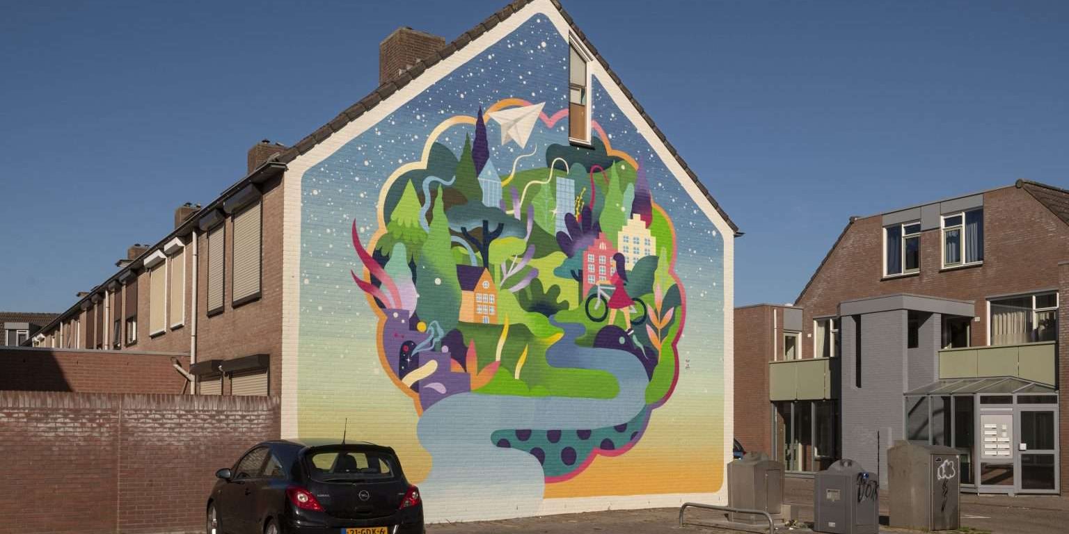 Mural van Kruella d'Enfer in Breda. foto Pix4Profs/Edwin Wiekens
